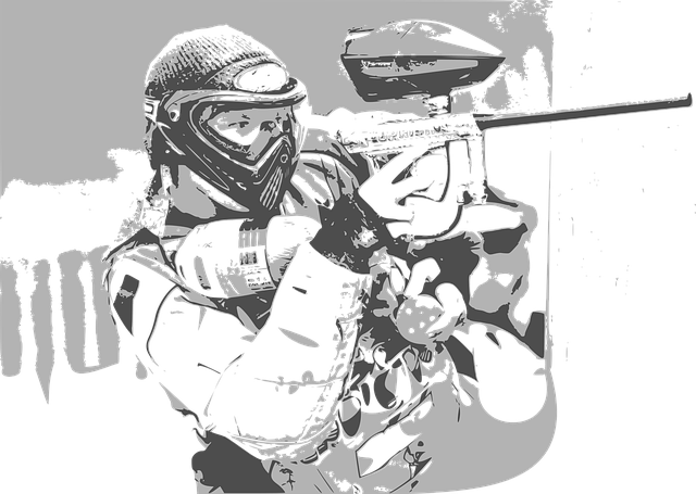 hráč paintballu